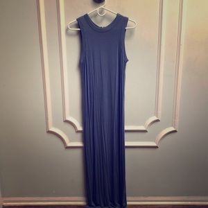 Cotton sleeveless blue/grey dress. Worn 2x
